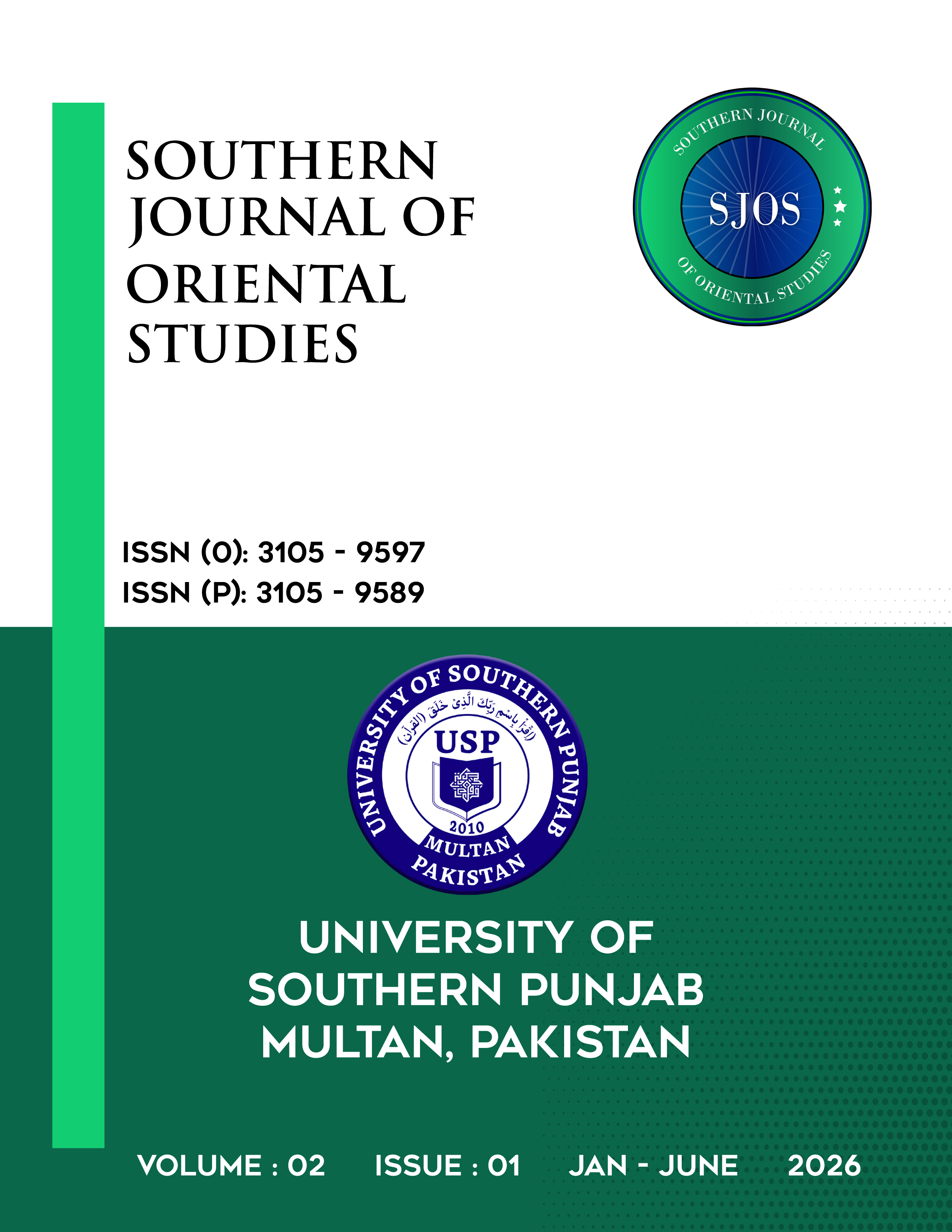 					View Vol. 2 No. 01 (2026): Southern Journal of Oriental Studies
				
